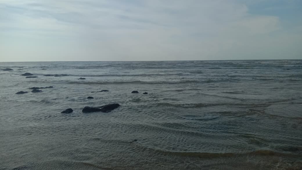 Ombak dan Batu Karang di Pesisir