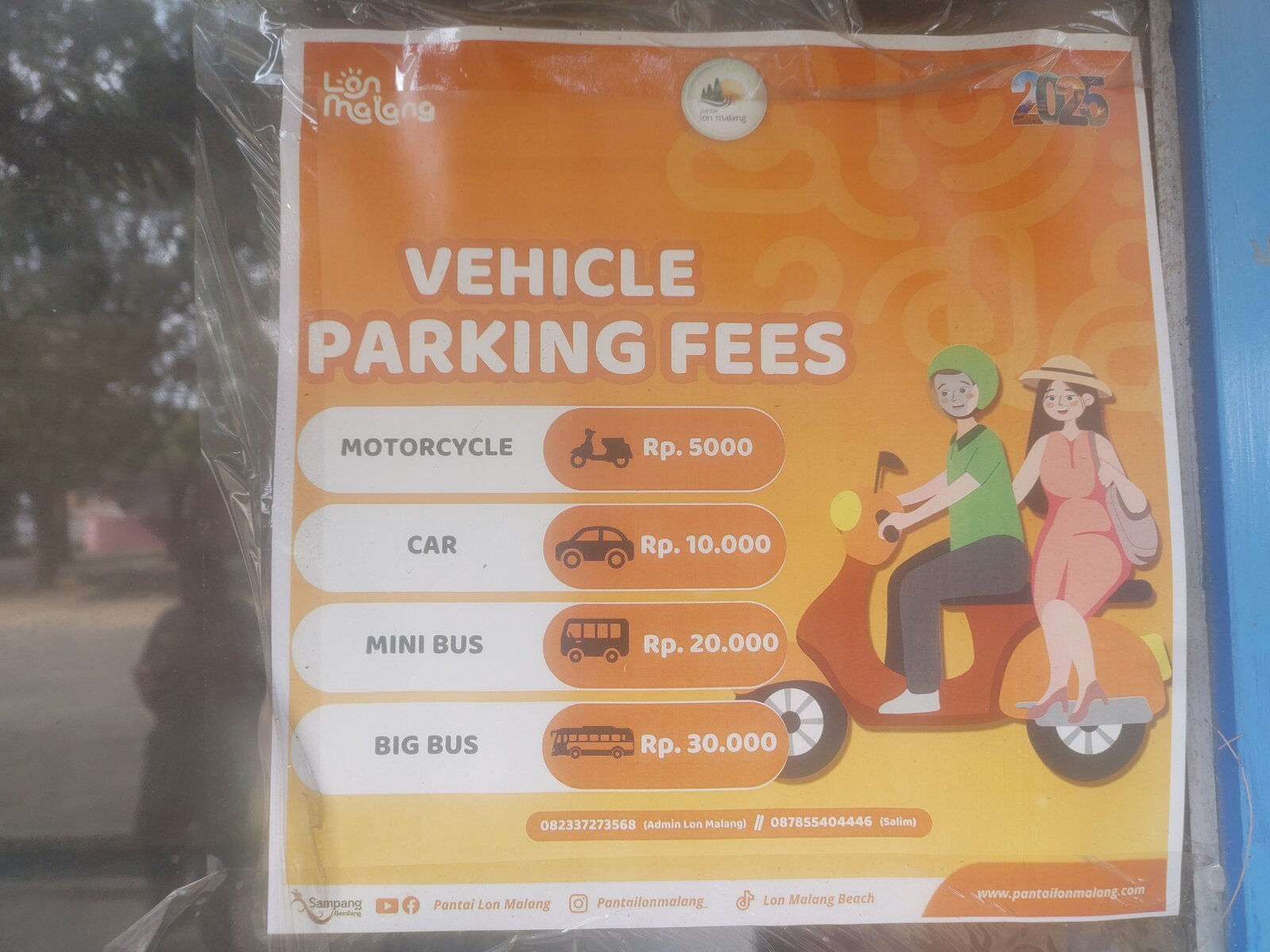 Papan Resmi Vehicle Parking Fees
